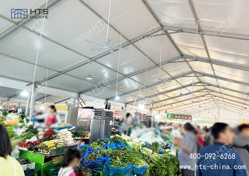 這座接近4000平方米的菜市場篷房,正式投入使用了 這座接近4000平方米的菜市場篷房,正式投入使用了
